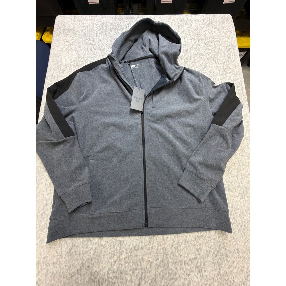 VRST Mens Pinnacle Polar Fleece Zip‎ Up Hoodie Gray XXL MAX243306PF
